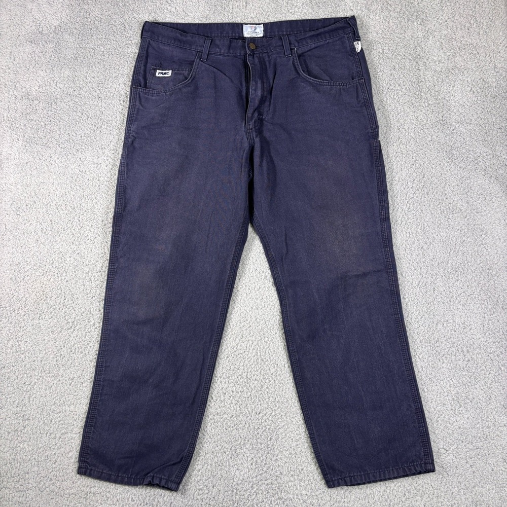 Tyndale FRMC Work Pants Mens Dark Navy Arc Rated Flame‎ Resistant Size W38 L30